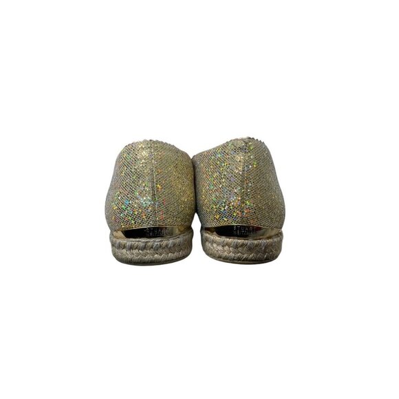 Stuart Weitzman Flats Gold Sparkly Shoes Slip on Women’s Size 8.5 - Picture 4 of 8